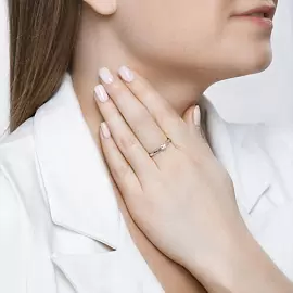 Кольцо один камень 019025-3 золото_2