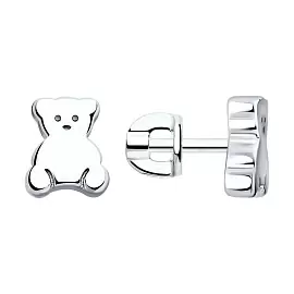 Серьги пусеты 94025945 серебро Тоус_0