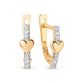 Серьги 022782-1102 золото Сердце_0