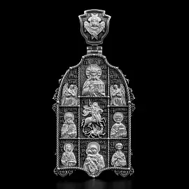 Подвеска религиозная христианская ладанка 508926-59 серебро Георгий Победоносец_1