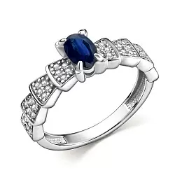 Кольцо один камень 01-5186.000С-00 серебро_0