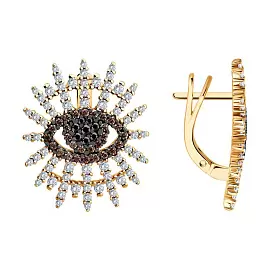 Серьги 93022542 серебро Глаз-антисглаз_0