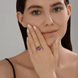 Кольцо один камень 94014424 серебро Сердце_2