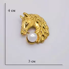Брошь 261110400g ювелирный сплав Лошадь_1