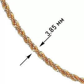 Браслет ажурный НБ14-298-3 d0.70 золото Пустотелый_3