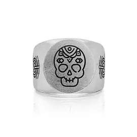 Кольцо 1-165-0083 серебро Череп_1