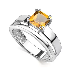 Кольцо один камень 01-4438.00ЦТ-00 серебро_0