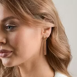 Серьги подвесные с560-01 золото_1