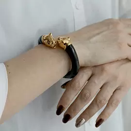 Браслет жесткий EX000010G-280B ювелирный сплав Картье пантера_1