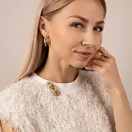 Брошь 41-021TR серебро Мотылек_2