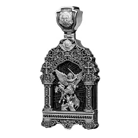 Подвеска религиозная христианская ладанка 508926-59 серебро Георгий Победоносец_0