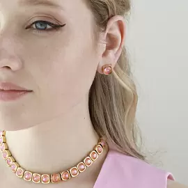 Серьги пусеты SW000010G-146E1 ювелирный сплав_1