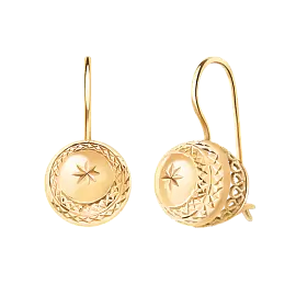 Серьги 2008а-4 золото Шар_0