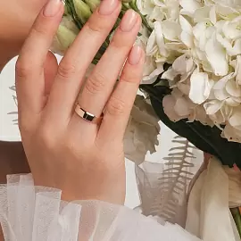 Кольцо обручальное Т100613954 золото шайба_1