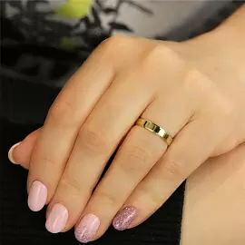 Кольцо обручальное 10-739-Ж золото шайба_1