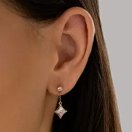 Серьги подвесные 2002953-2 золото Луи Виттон_1