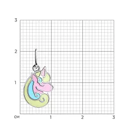 Подвеска 94032549 серебро Единорог_1