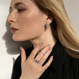 Кольцо 11-750-7989 серебро Крыло_3