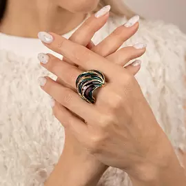 Кольцо 32-083TR стр серебро_2