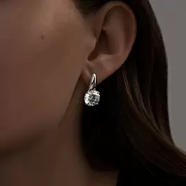Серьги один камень 94022274 серебро_1