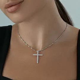 Крест декоративный 94031253 серебро_1