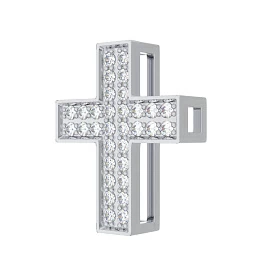 Крест декоративный 0800250-00775 серебро_1