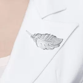 Брошь 94040184 серебро Лист_1