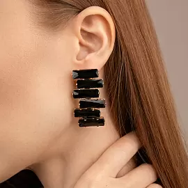 Серьги подвесные 130000124590 ч ювелирный сплав_1