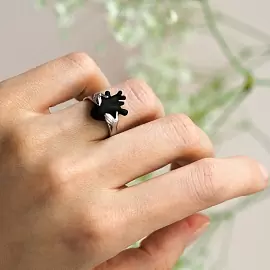 Кольцо 3-1655-W ювелирный сплав Сердце в твоих руках_1