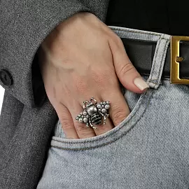 Кольцо SI000006-01b ювелирный сплав Муха_1