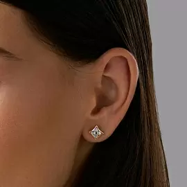 Серьги пусеты 2002853-2 золото Луи Виттон_1