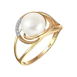 Кольцо один камень 190-1-1025Р золото_0