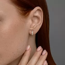 Серьги пусеты 0200467 золото Дорожка_1