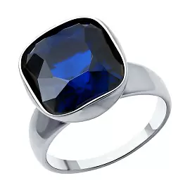 Кольцо один камень 94014184 серебро_0