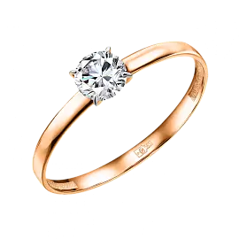 Кольцо один камень КольцоКЛ-64.15.0.бцФ.з585 золото_0