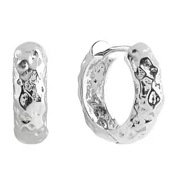 Серьги конго E6068-W серебро_1