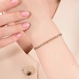 Браслет классический БПНН20512060 золото Пустотелый_1