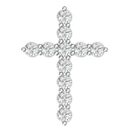 Крест декоративный 0800236-00775 серебро