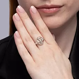 Кольцо 94014064 серебро Двуглавый Орел _3