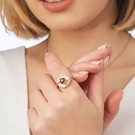 Кольцо 01-5467-00-204-1111-76 золото перо_1