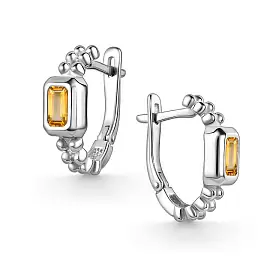 Серьги один камень 02-5028.00ЦТ-00 серебро_0