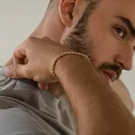 Браслет ажурный НБ14-298-3 d0.70 золото Пустотелый_2