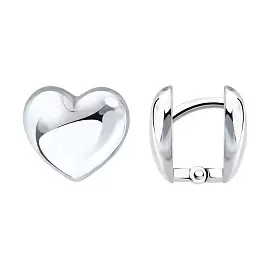 Серьги 94027205 серебро Сердце_0