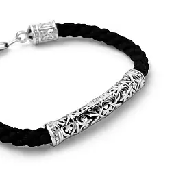 Браслет текстильный 05-5325.0000-00 серебро Спаси и сохрани_1