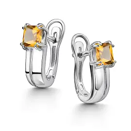 Серьги один камень 02-4438.00ЦТ-00 серебро_0