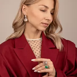 Серьги подвесные 3090с-султ серебро_2