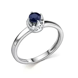 Кольцо один камень 01-5185.000С-00 серебро_0
