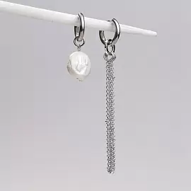 Серьги подвесные 18-1412-W ювелирный сплав_1