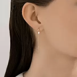 Серьги продевки 0200607 золото Тюльпан_1