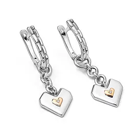 Серьги подвесные 02-5529.000Б-00 серебро Сердце_1